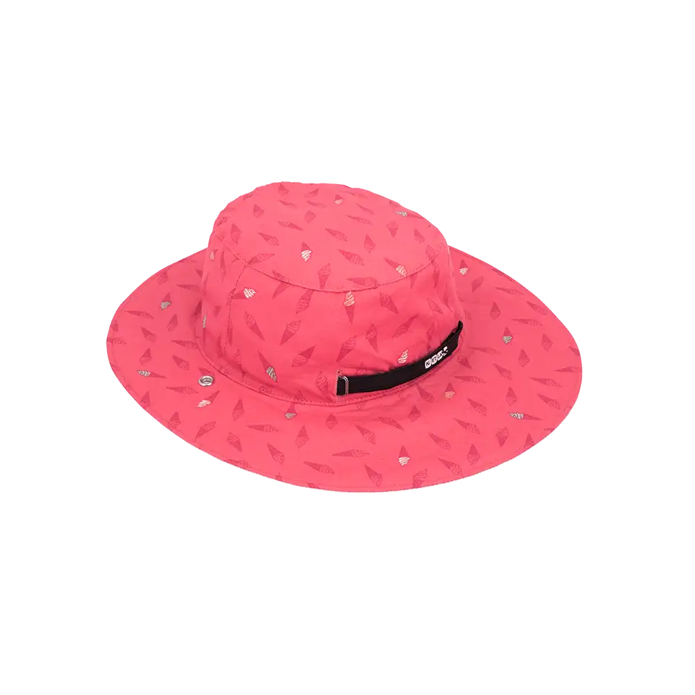 chapeau antiuv kapel rose motif glace