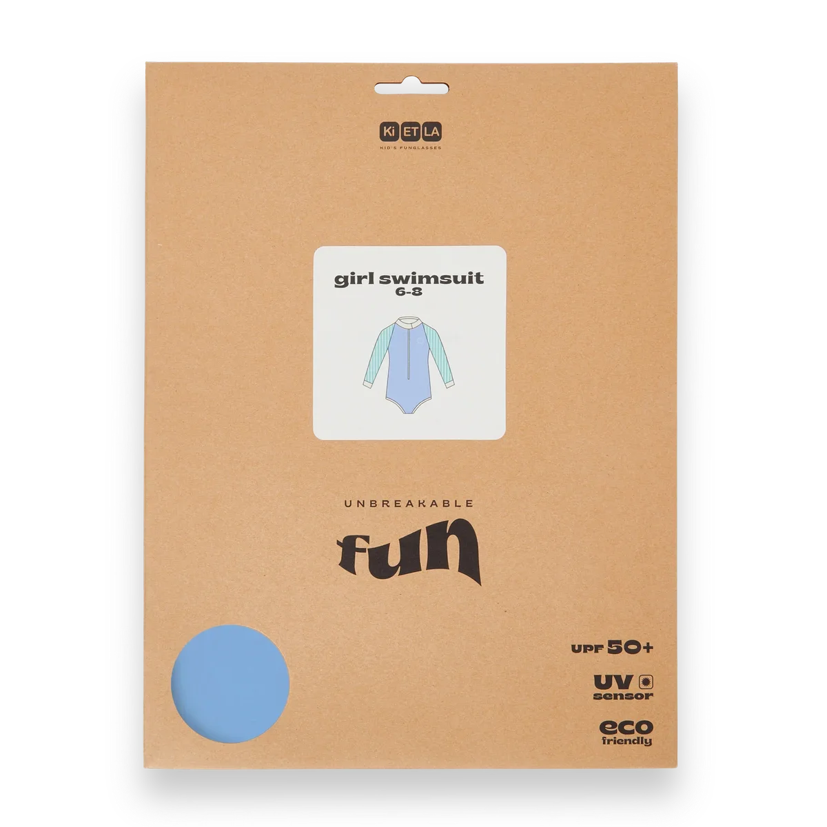 packshot maillot une piece fille bleu