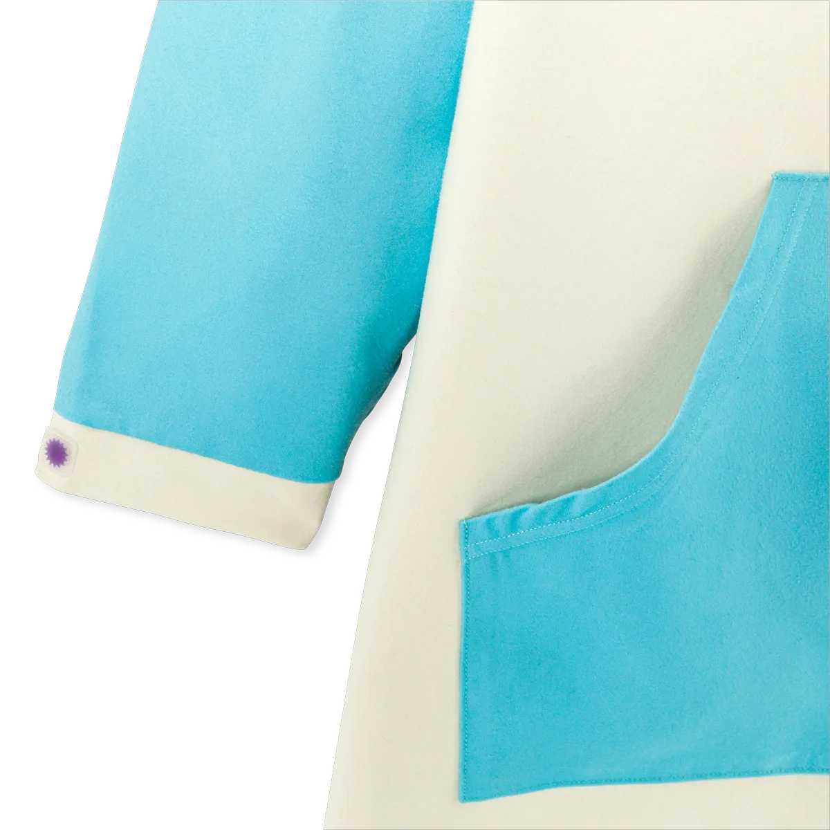 poncho plage enfant bleu