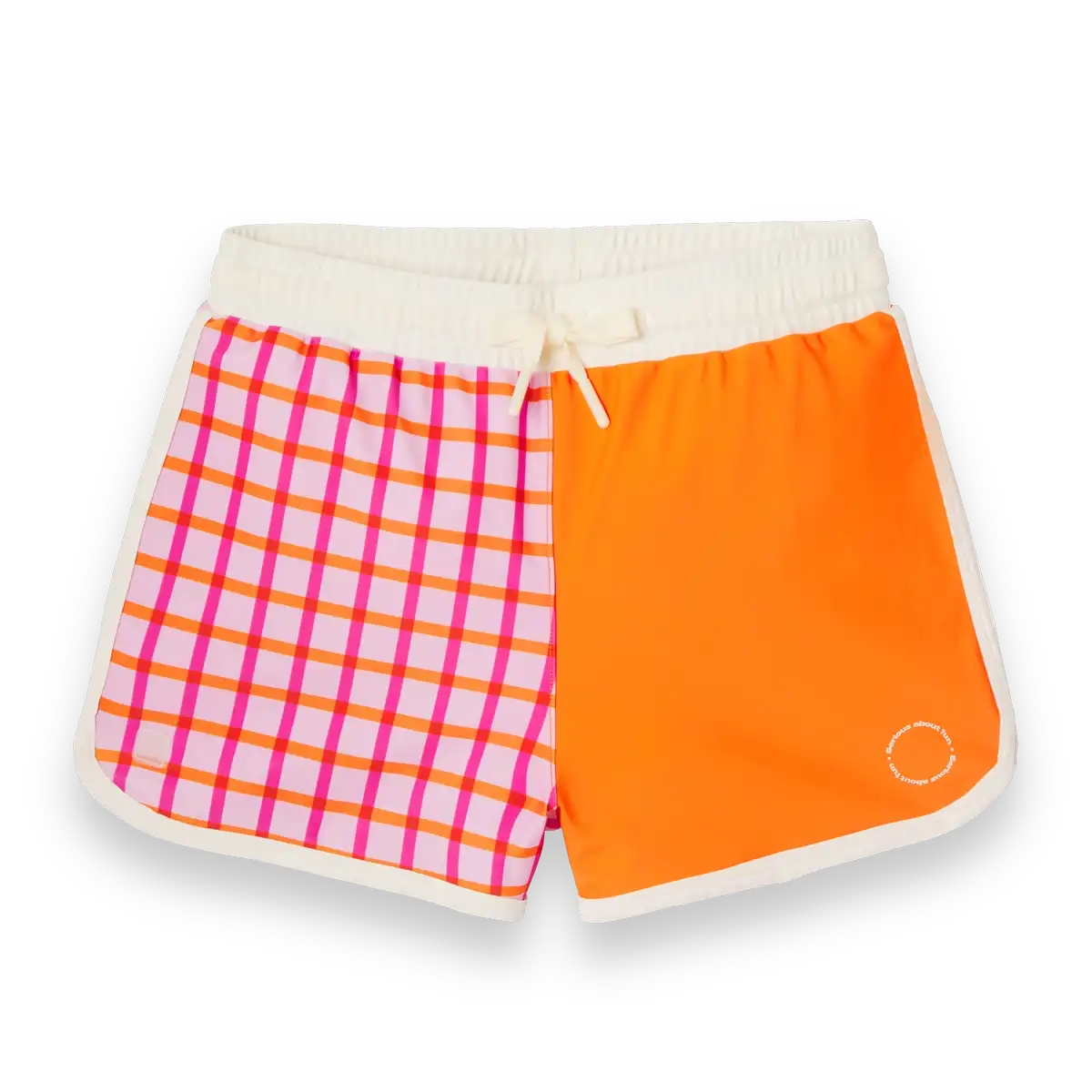 packshot short de bain anti-uv enfant tartan