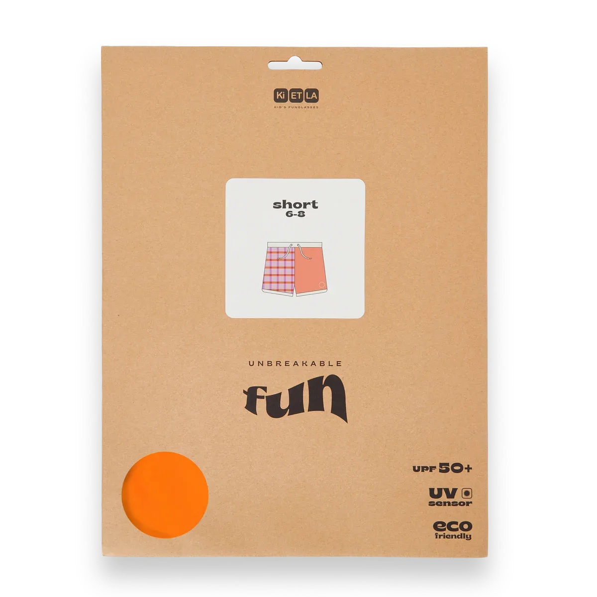 packshot short de bain anti-uv enfant tartan