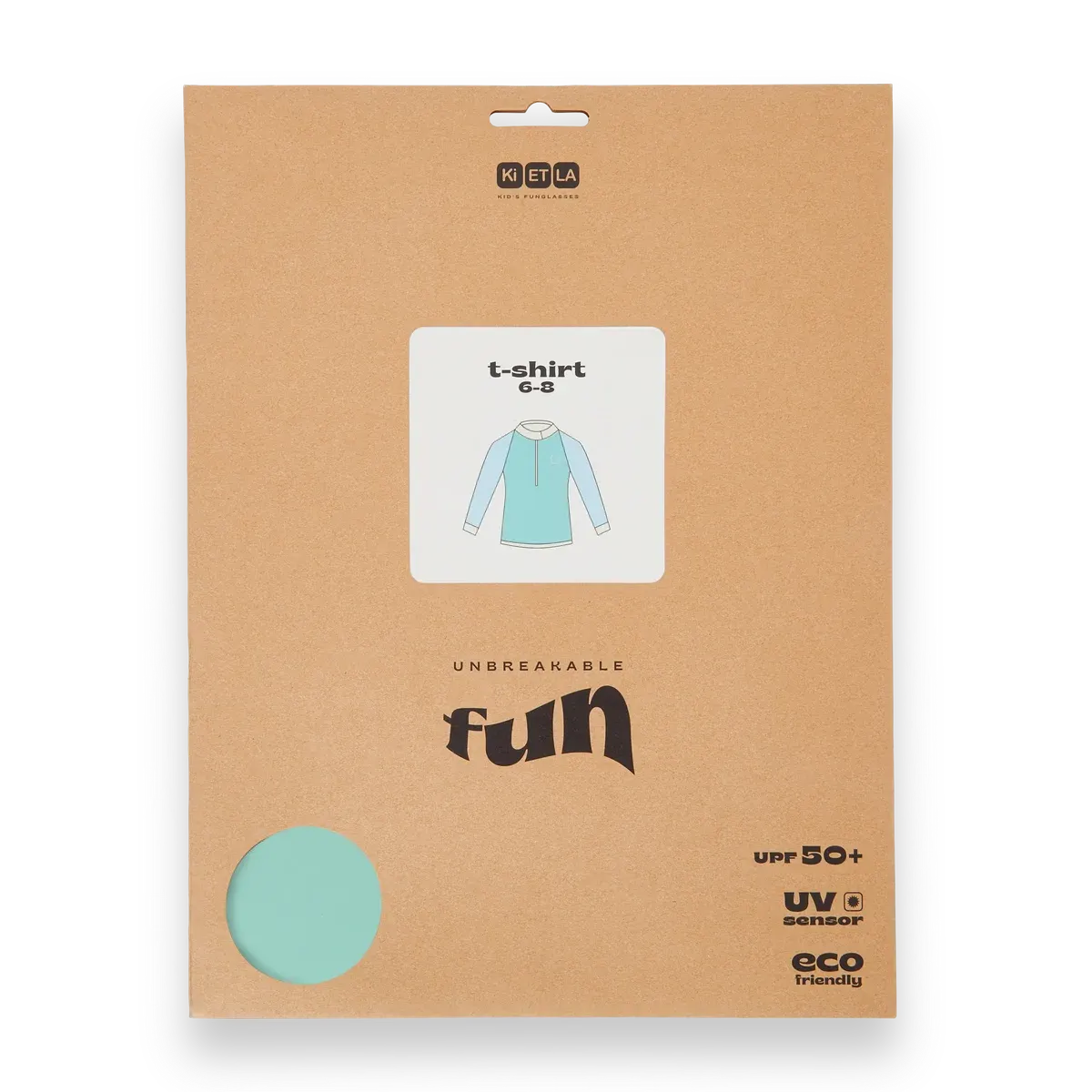 packshot tshirt anti uv enfant bleu vert