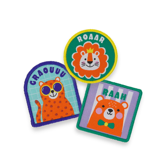 Lot de 3 Patchs Animal