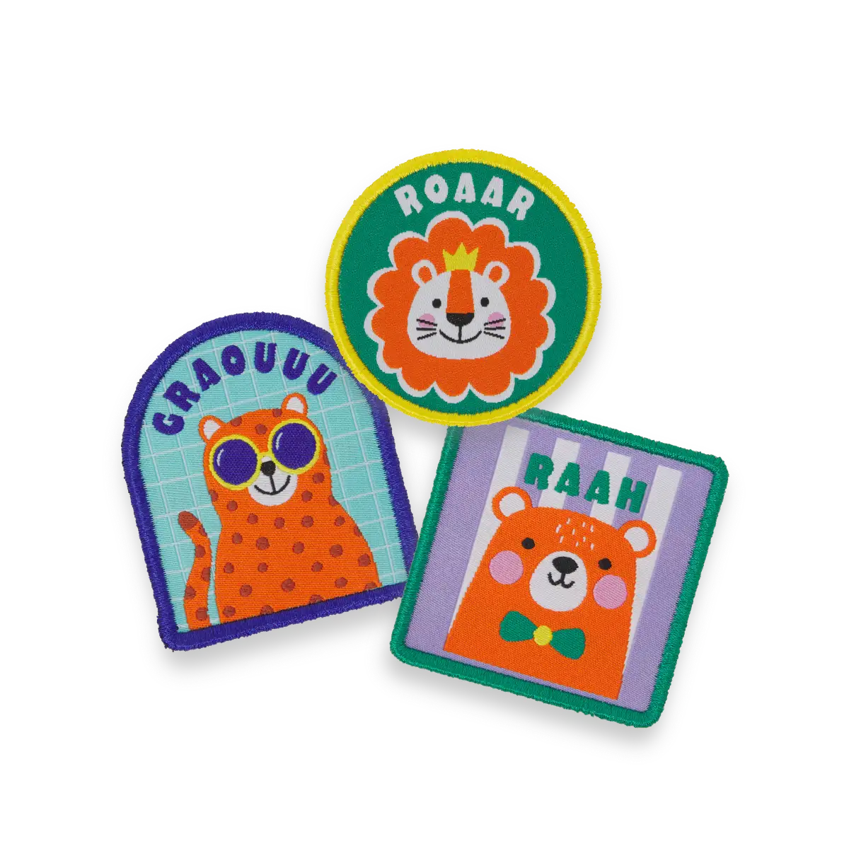 Lot de 3 Patchs Animal