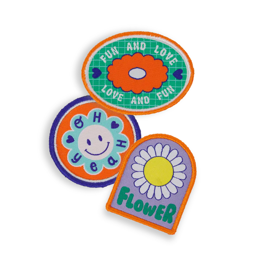 Lot de 3 Patch Fleurs