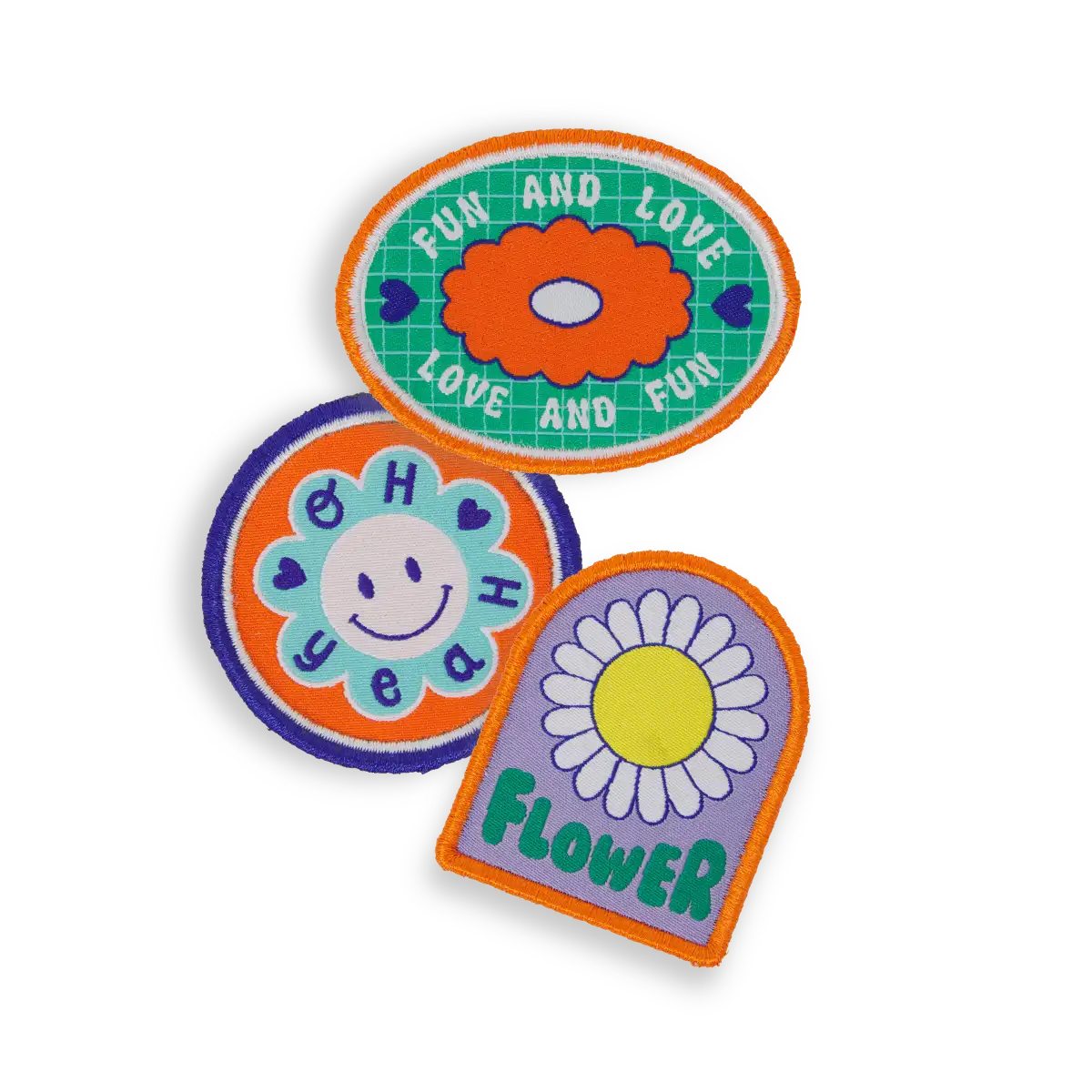 Lot de 3 Patch Fleurs