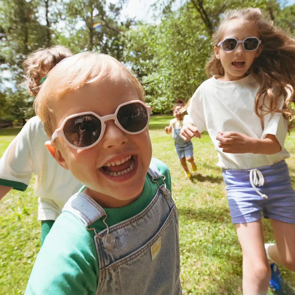 lunettes de soleil enfant oozz rose pale