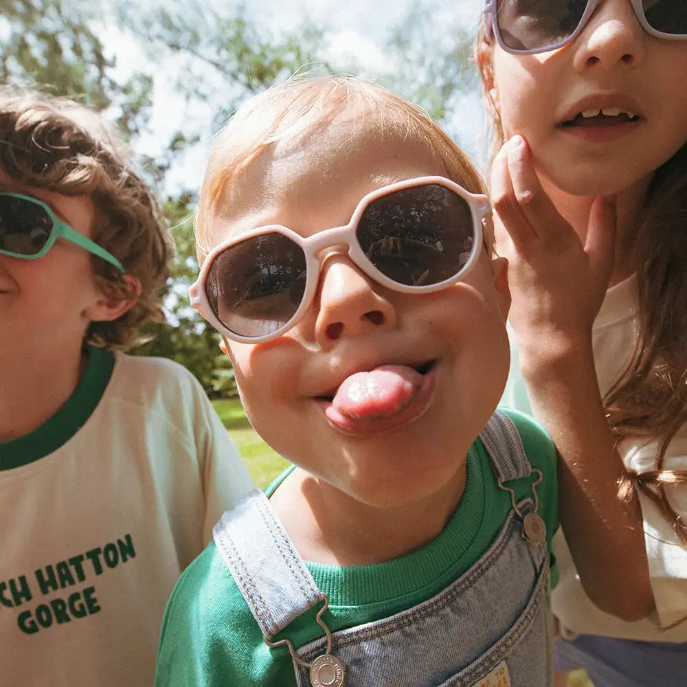 lunettes de soleil enfant oozz rose pale