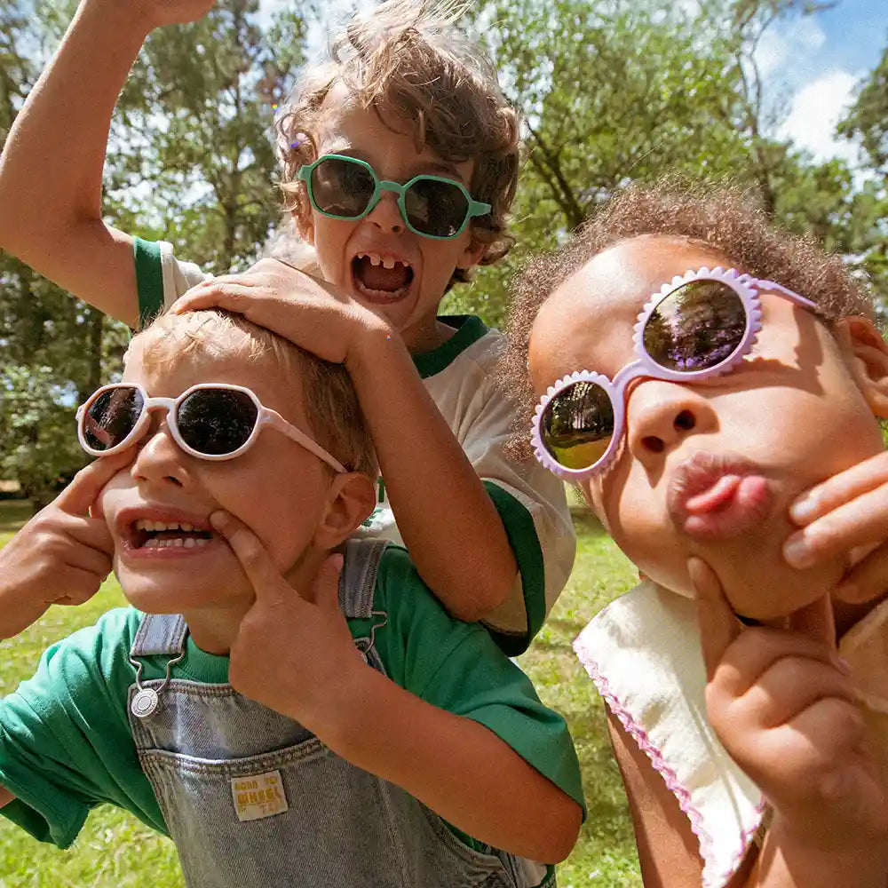 lunettes de soleil enfant oozz rose pale