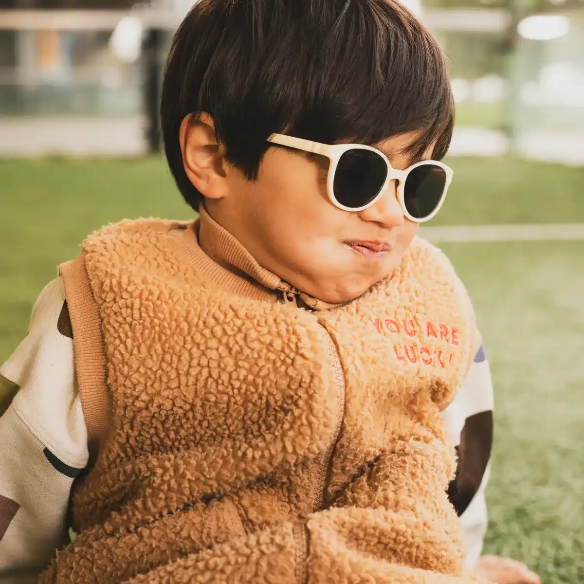 lunettes de soleil enfant bébé wazz ivoire