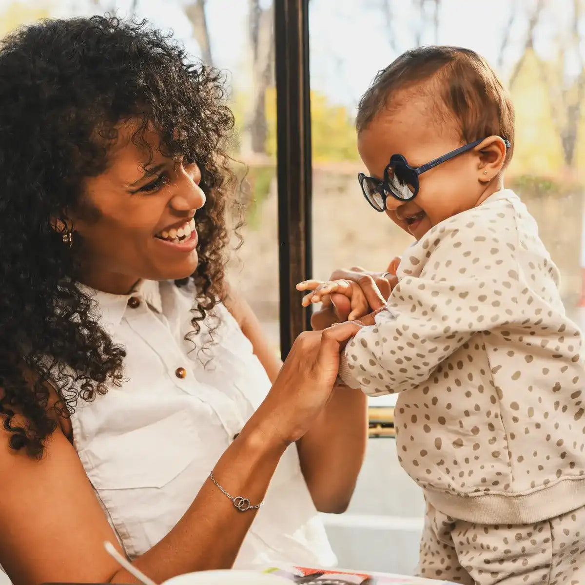 lunettes de soleil bébé enfant ourson bleu elysée