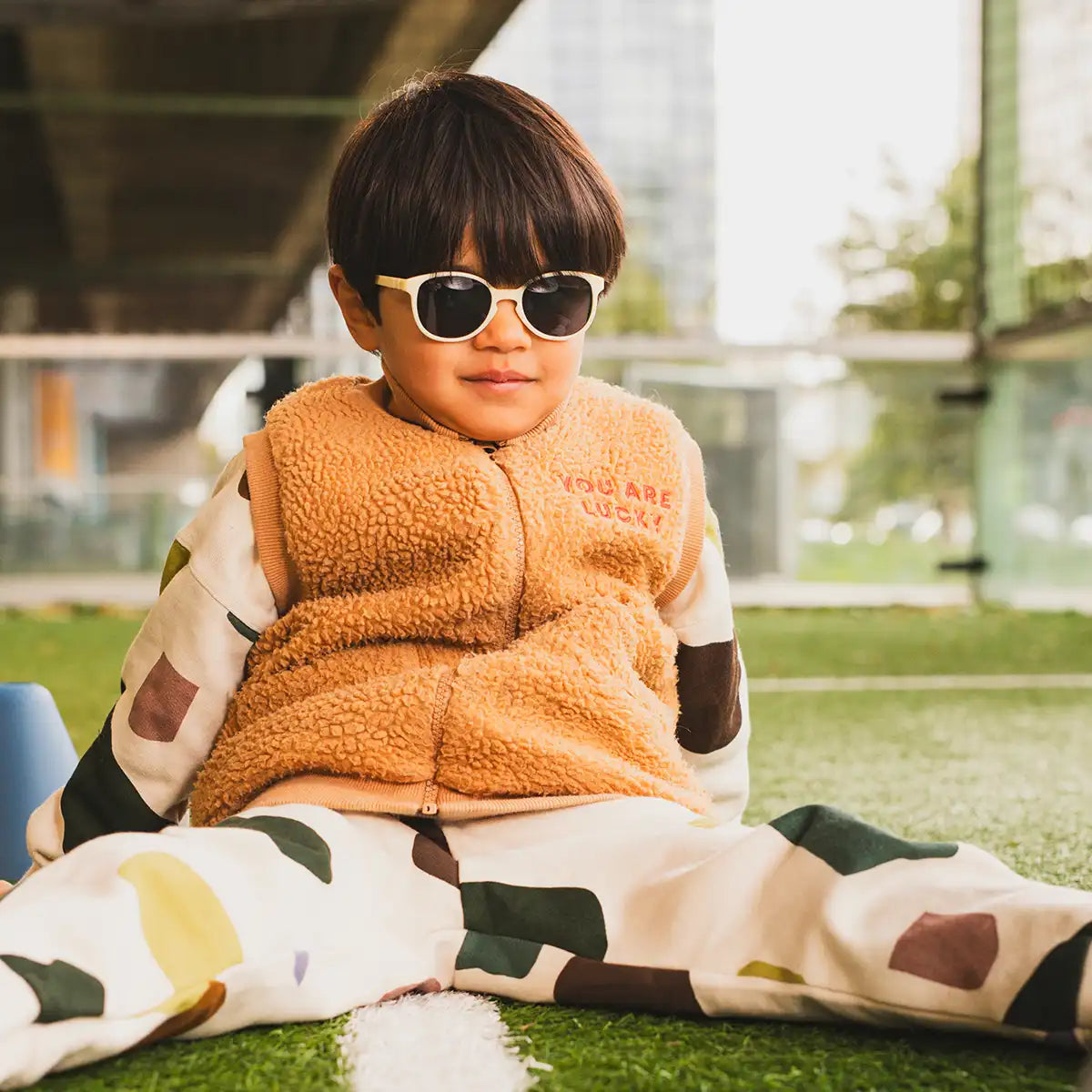 lunettes de soleil enfant bébé wazz ivoire