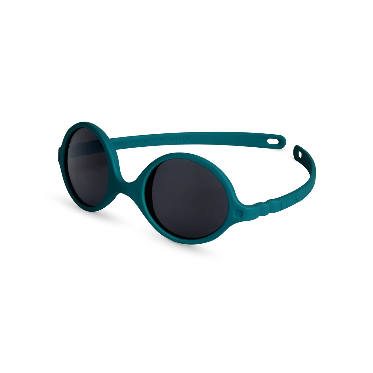 packshot lunettes de soleil bébé diabola vert paon