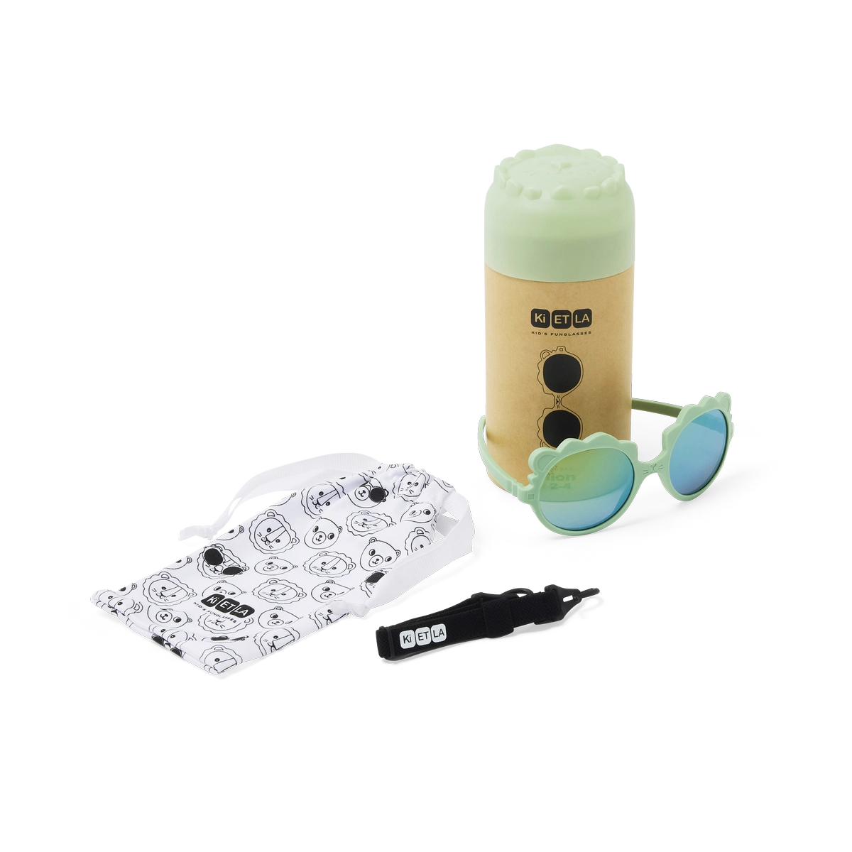packshot lunettes de soleil bébé enfant lion sauge