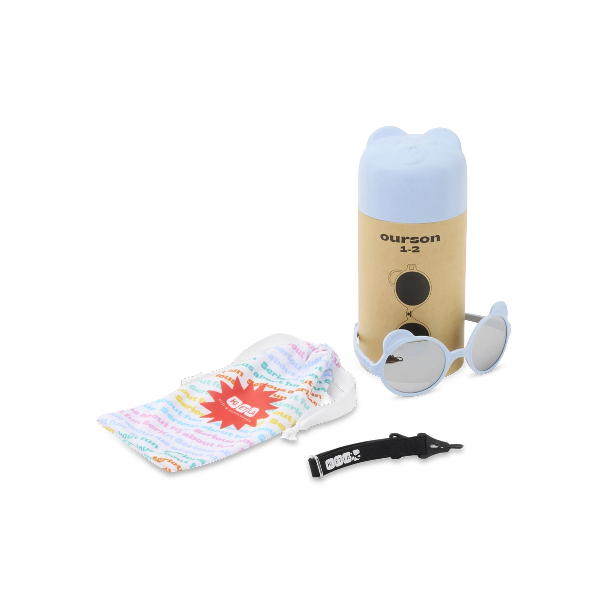 lunettes de soleil bebe enfant ourson bleu