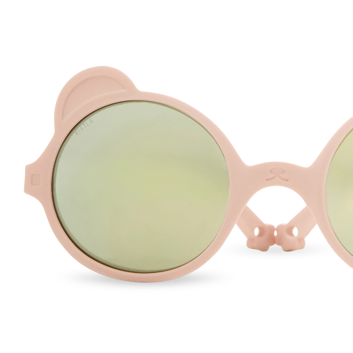 packshot lunettes de soleil bébé enfant ourson rose pêche