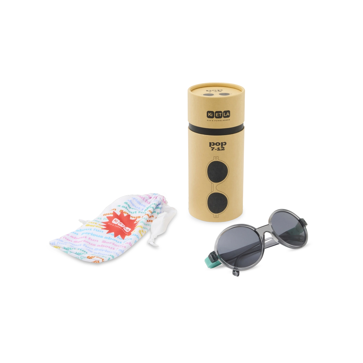 packshot lunettes de soleil enfant pop noir