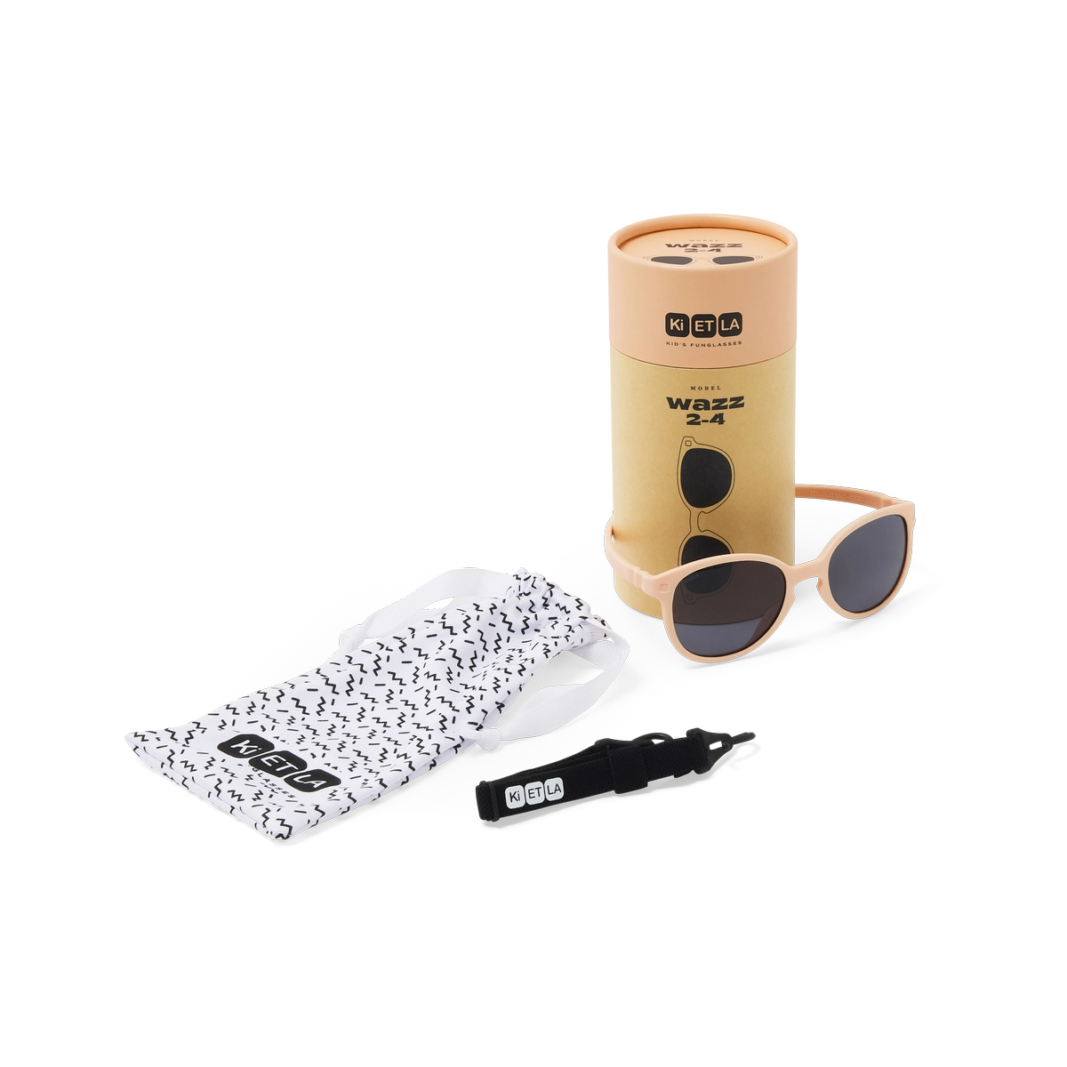 packshot lunettes de soleil enfant bébé wazz abricot