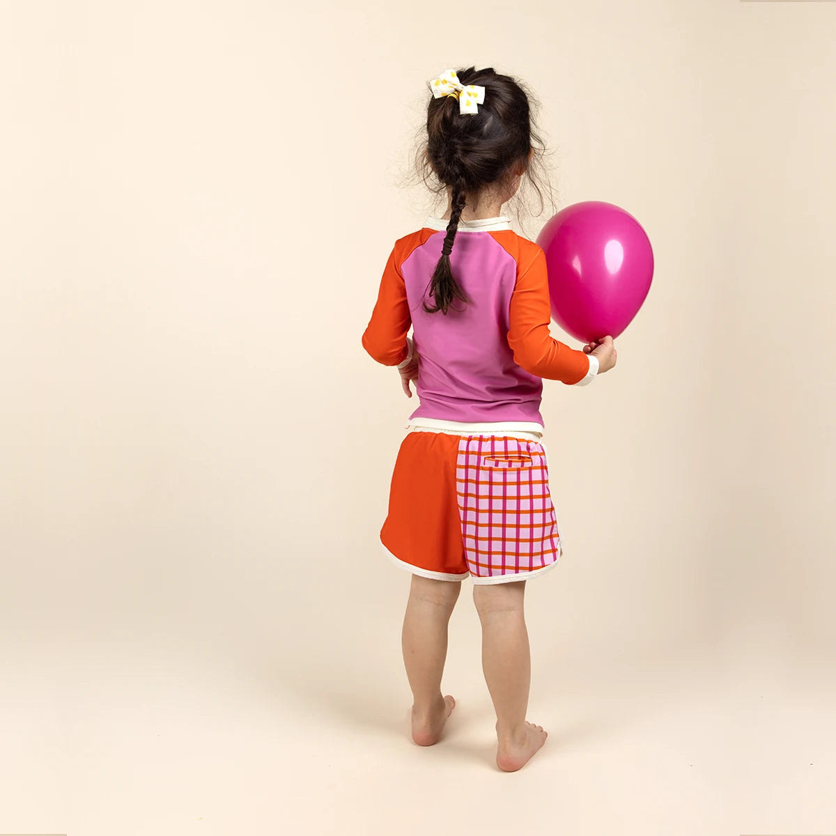 short de bain anti uv enfant tartan