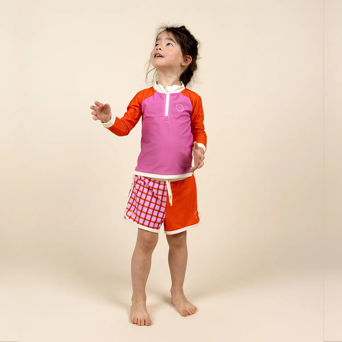 short de bain anti uv enfant tartan