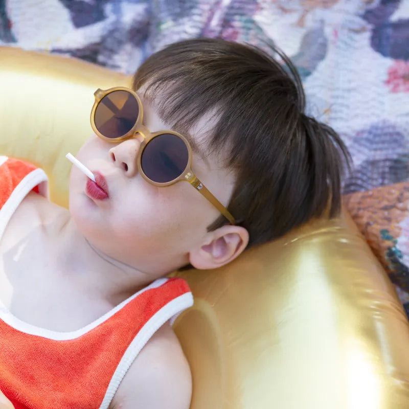 lunettes de soleil enfant bébé woam brun ambré