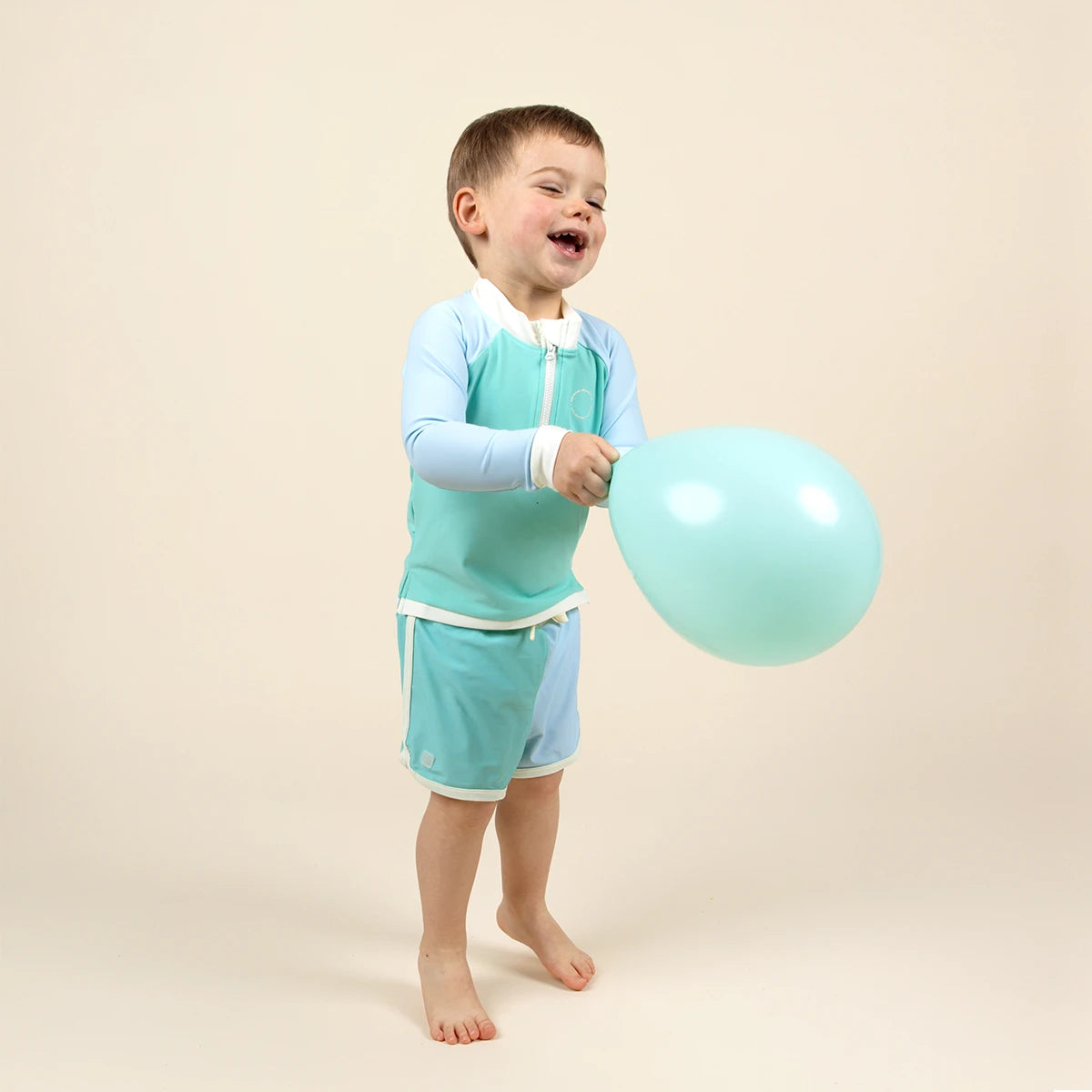 tshirt anti uv enfant bleu vert