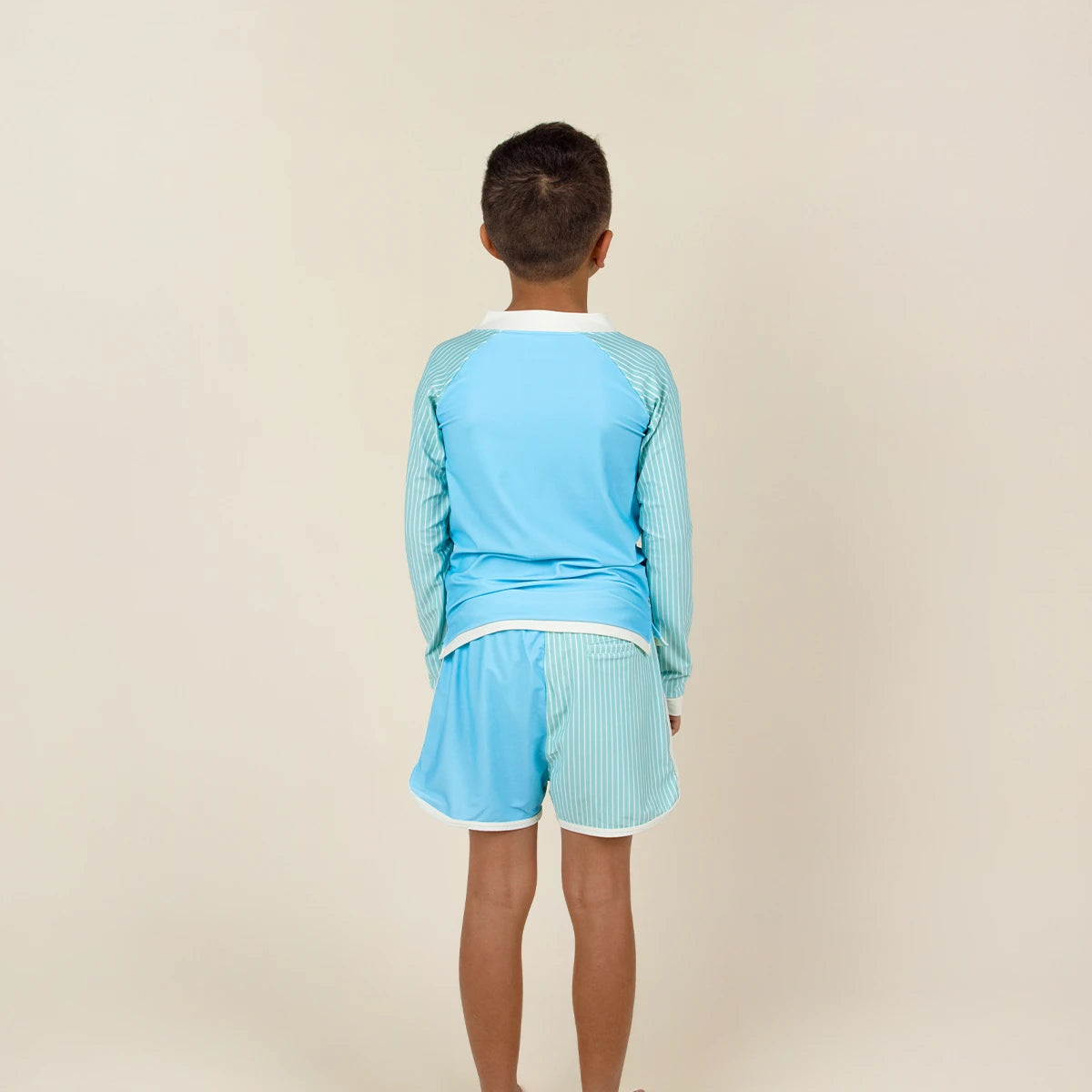 tshirt anti uv enfant bleu rayures