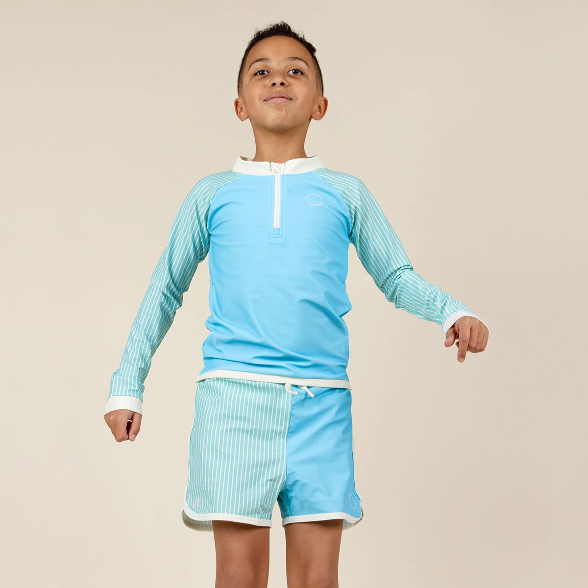 tshirt anti uv enfant bleu rayures