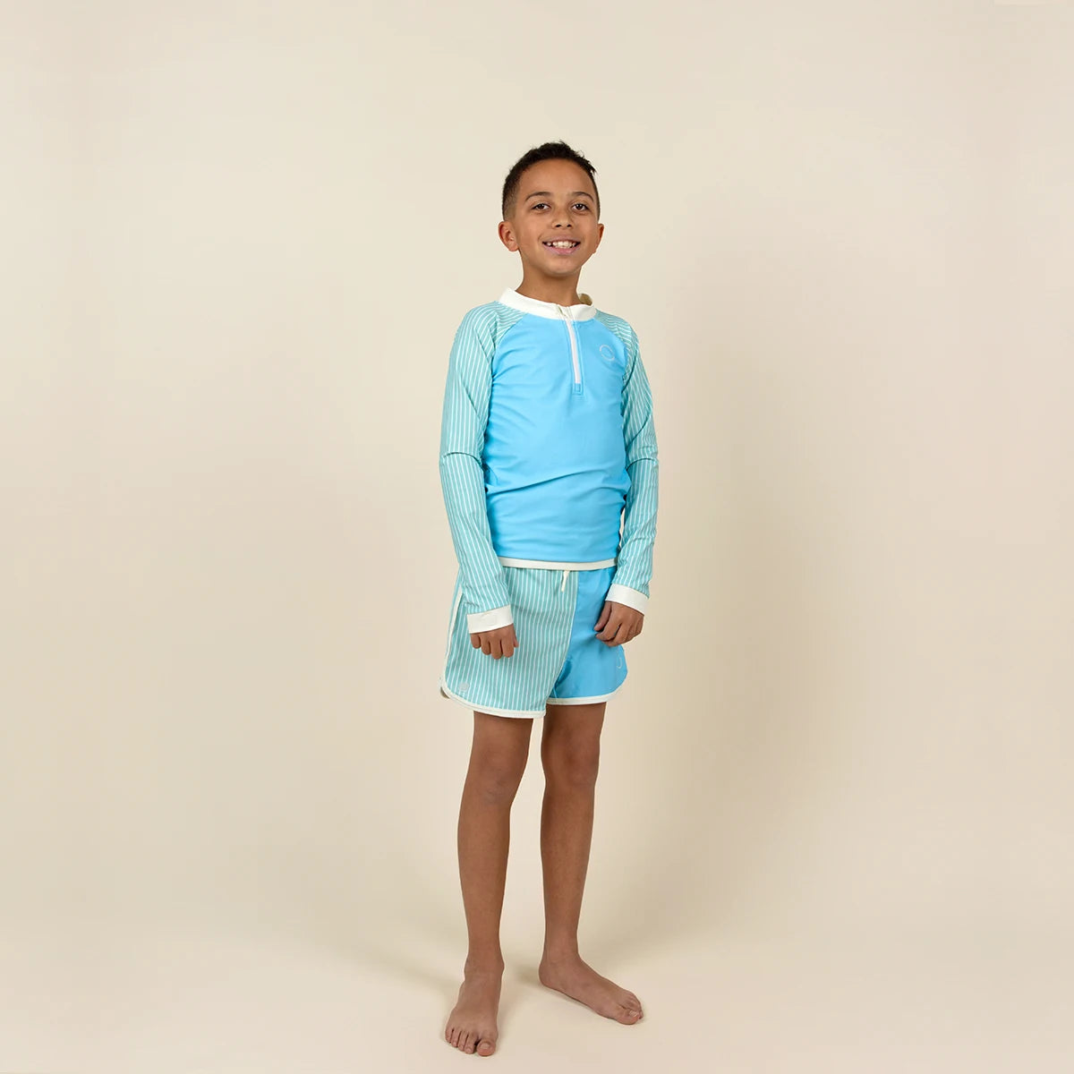 tshirt anti uv enfant bleu rayures