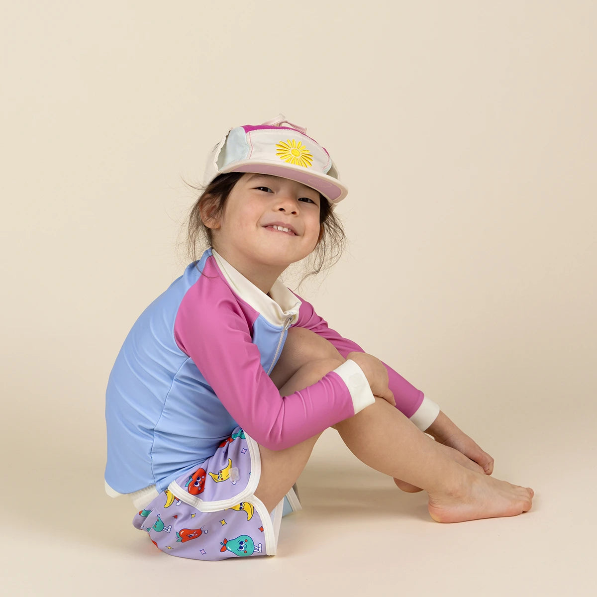 tshirt anti uv enfant violet