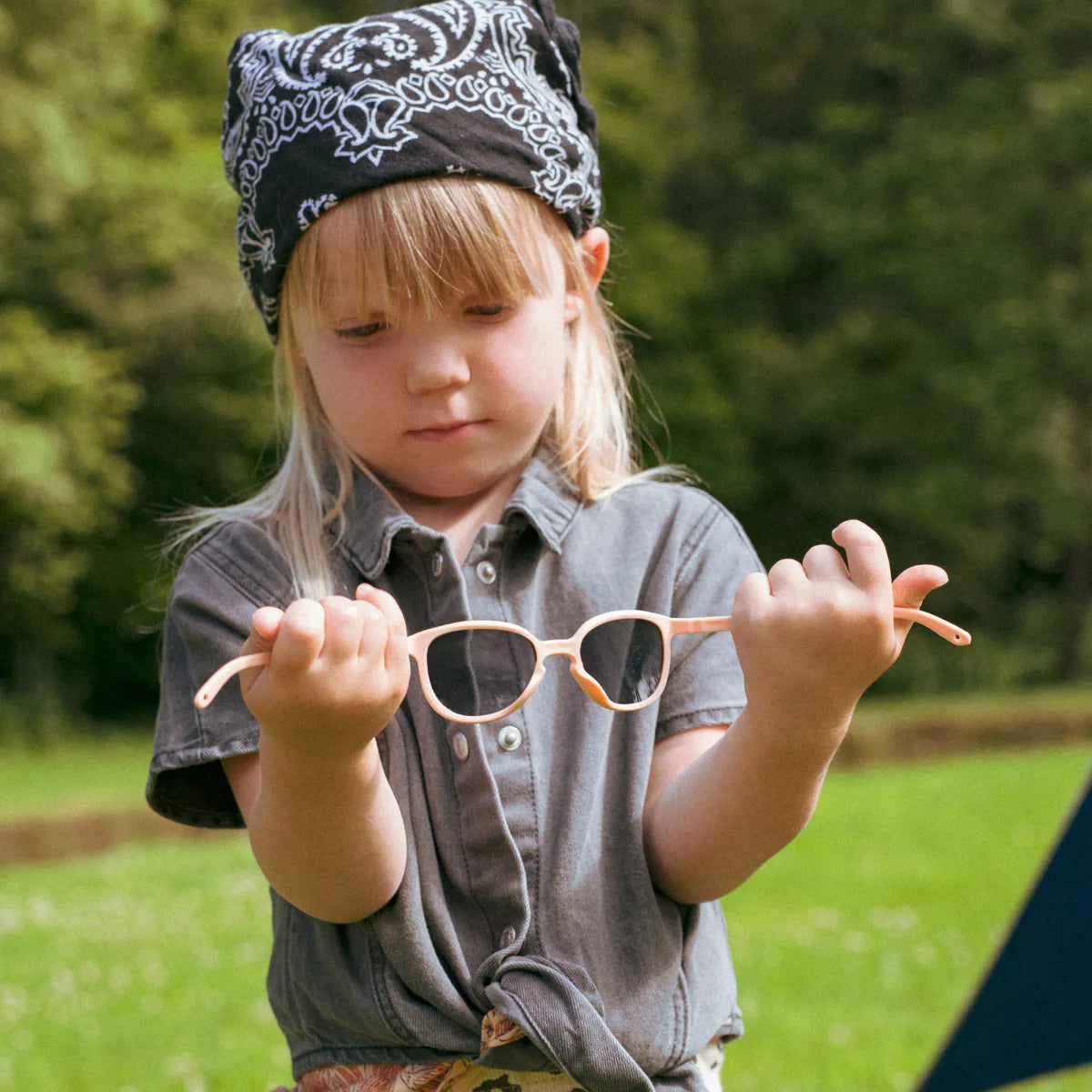 lunettes de soleil enfant bébé wazz abricot