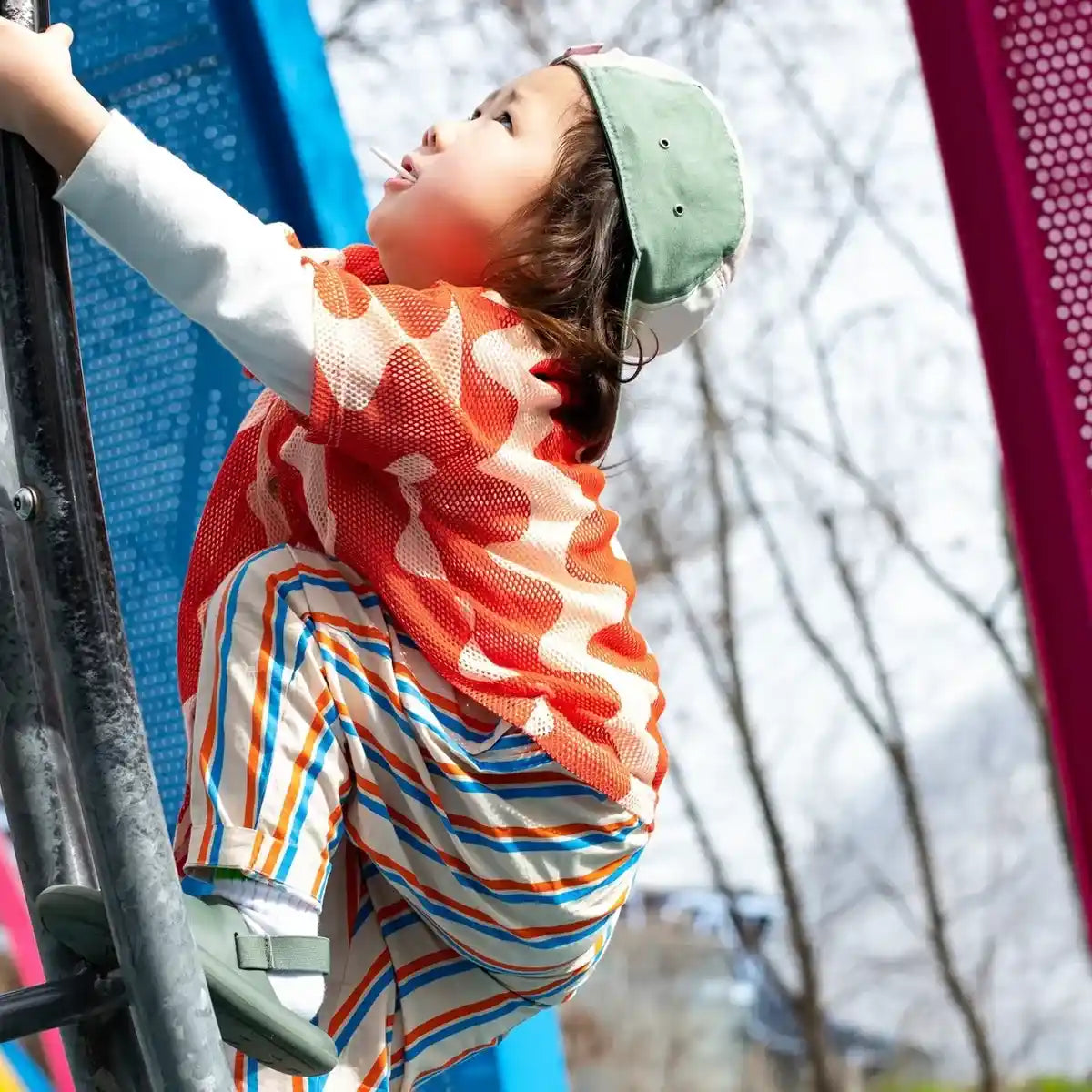 casquette anti-uv enfant five panel cap multicolore