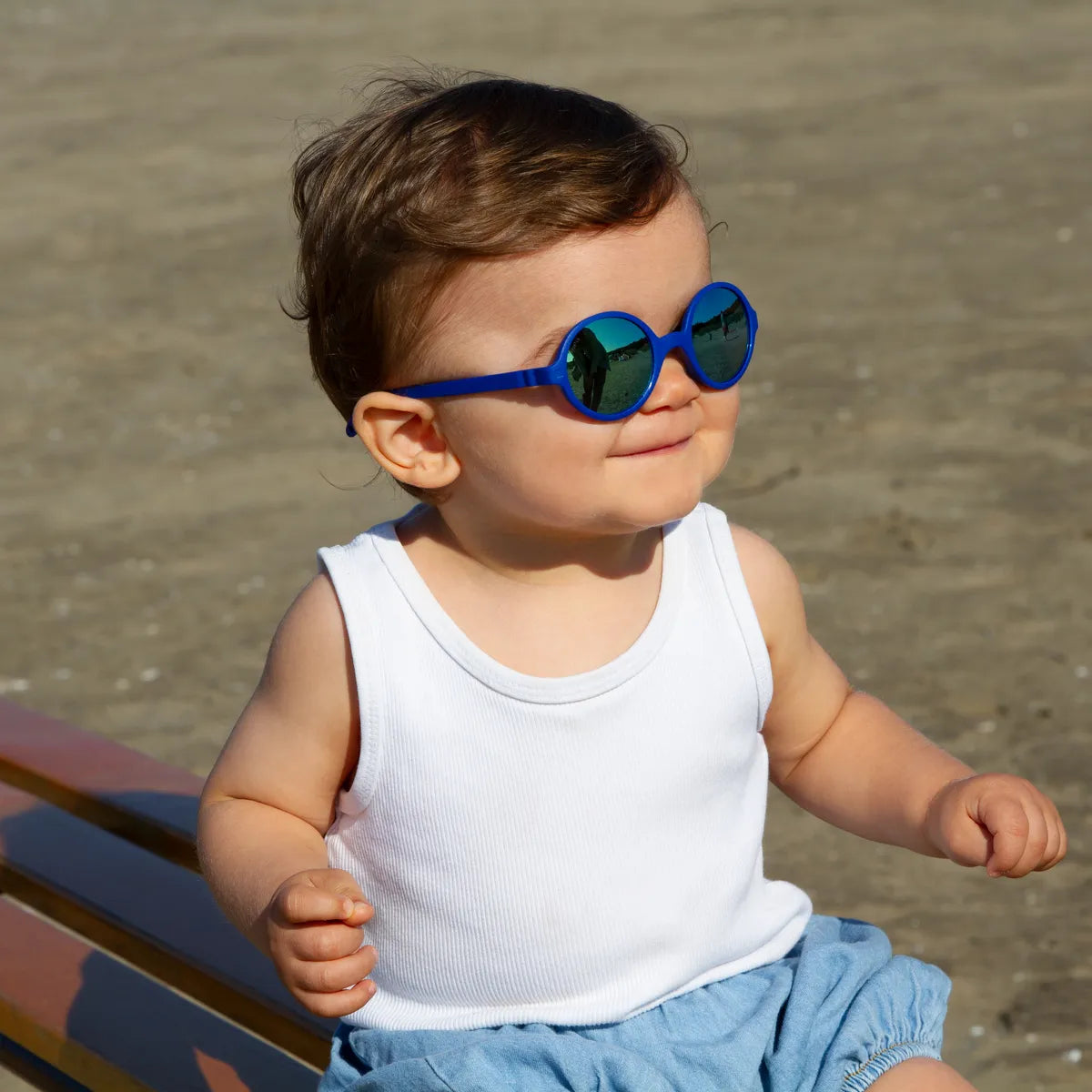 lunettes de soleil enfant rozz bleu electrique