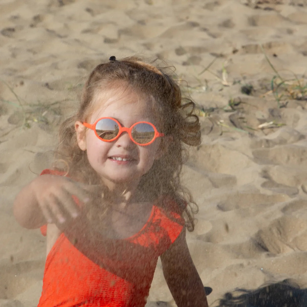 lunettes de soleil enfant rozz orange fluo