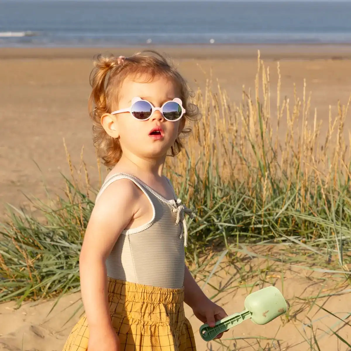 lunettes de soleil bébé enfant ourson rose pâle