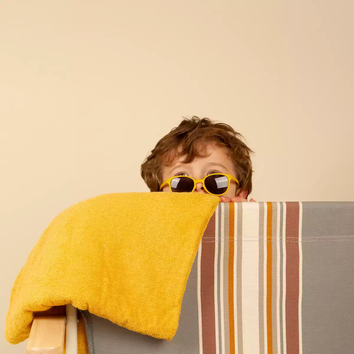 lunettes de soleil enfant bébé wazz jaune moutarde