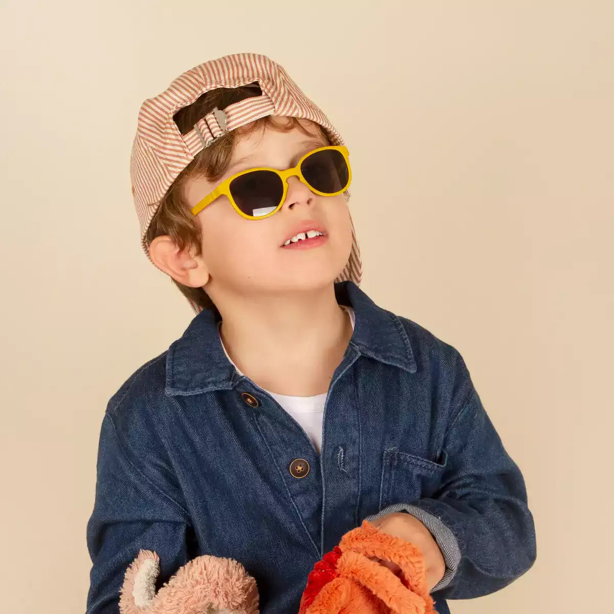 lunettes de soleil enfant bébé wazz jaune moutarde