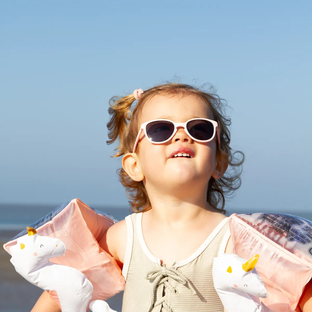 lunettes de soleil enfant bébé wazz rose pâle