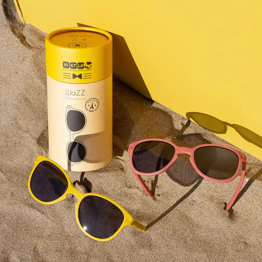 lunettes de soleil enfant bébé wazz jaune moutarde