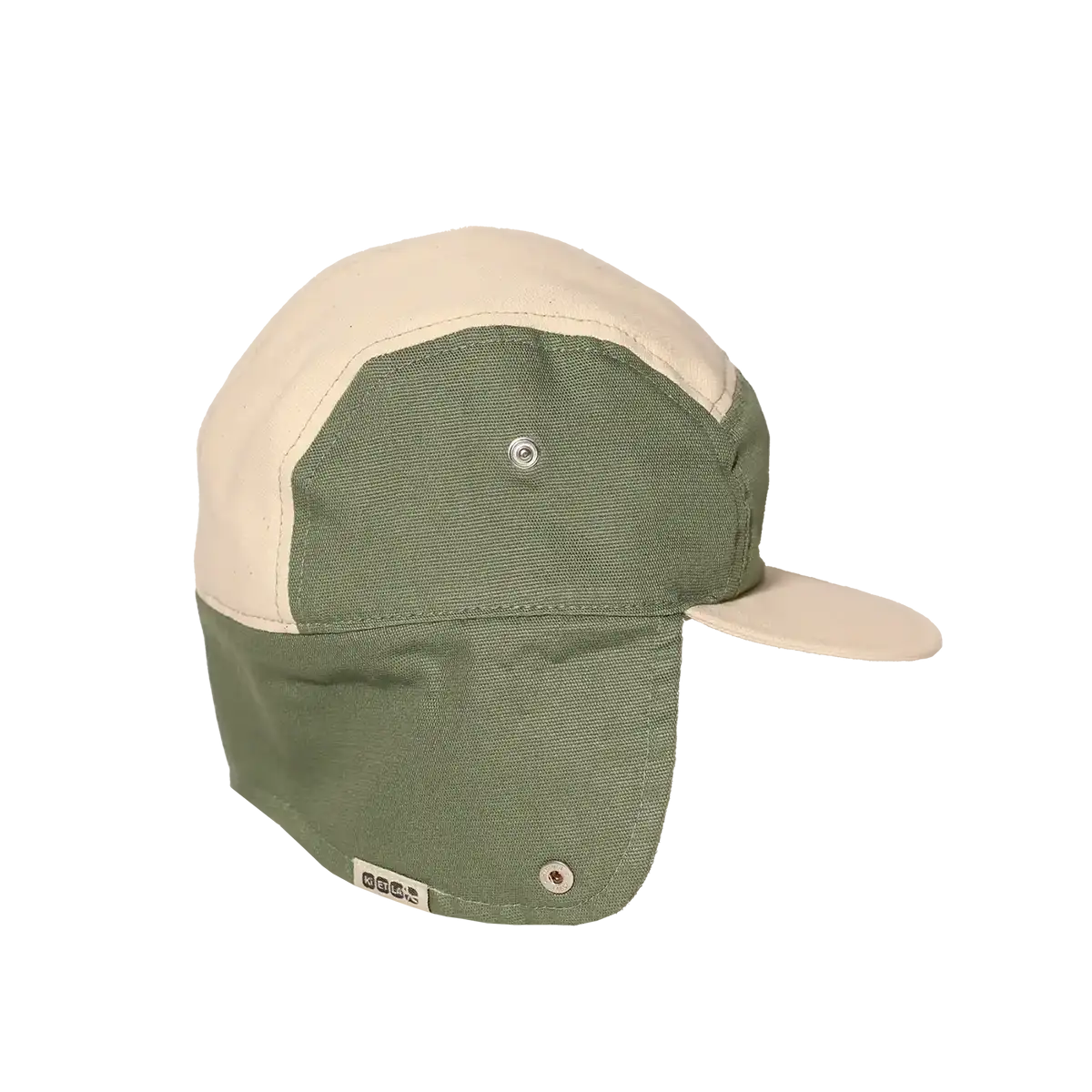 casquette anti-uv pour enfants blanche et kaki