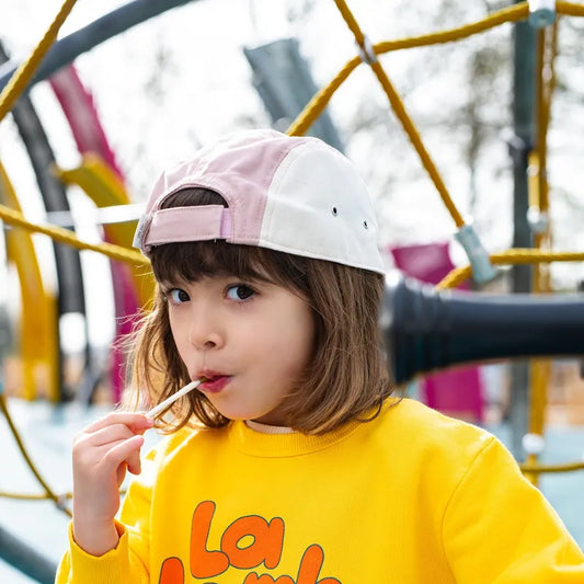 casquette anti-uv enfant five panel cap rose