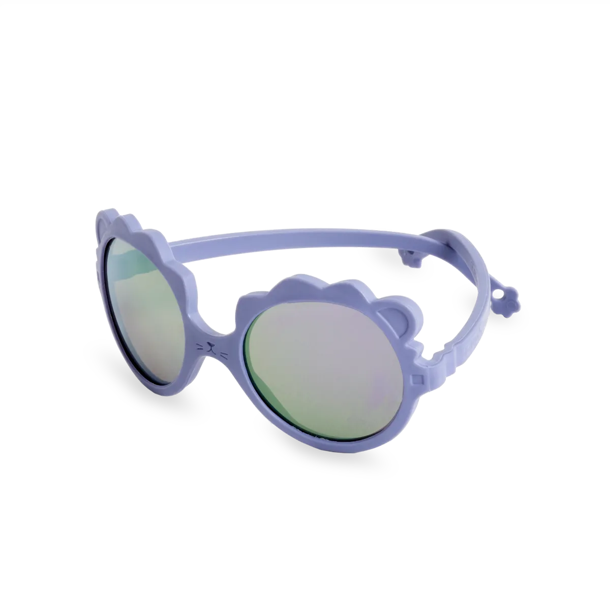 packshot lunettes de soleil bébé enfant lion lila