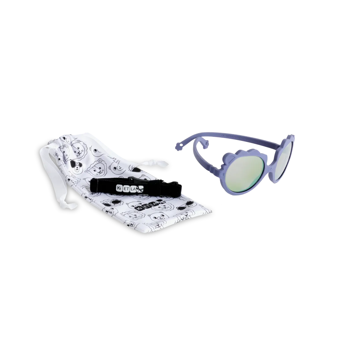 Packshot lunette soleil modèle lion violet