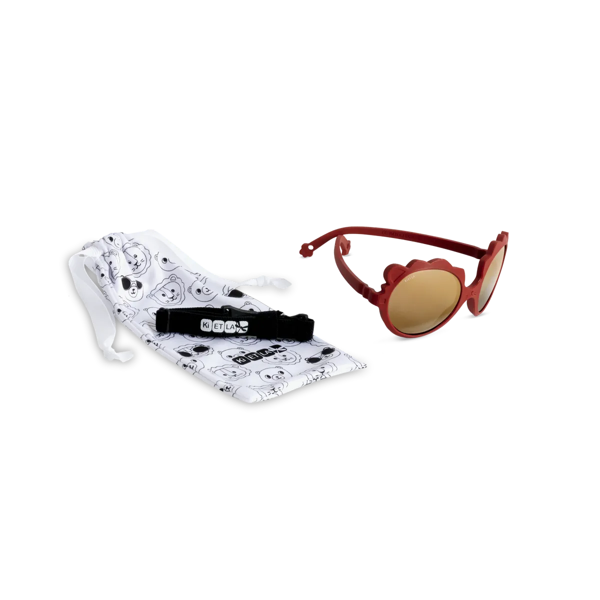 packshot lunettes de soleil bébé enfant lion sienne