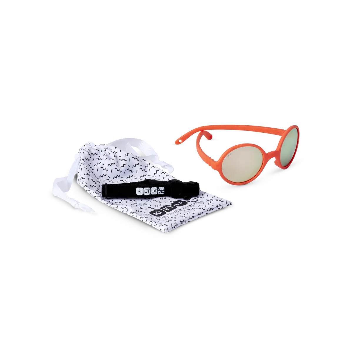 packshot lunettes de soleil enfant rozz orange fluo