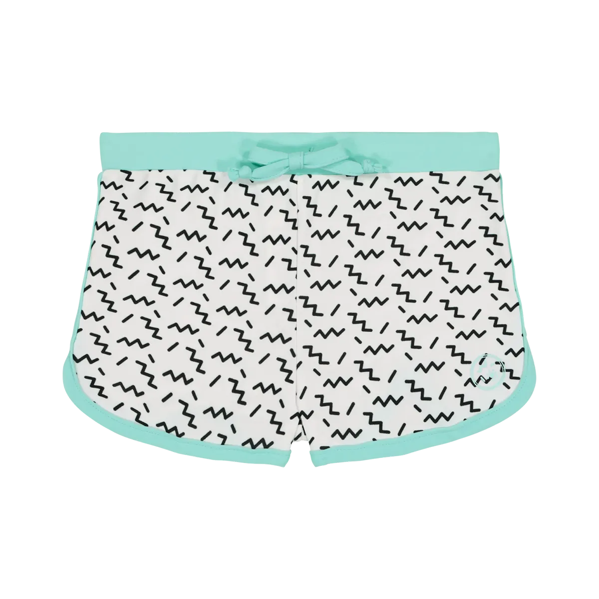 packshot maillot de bain bébé short screech zigzag green