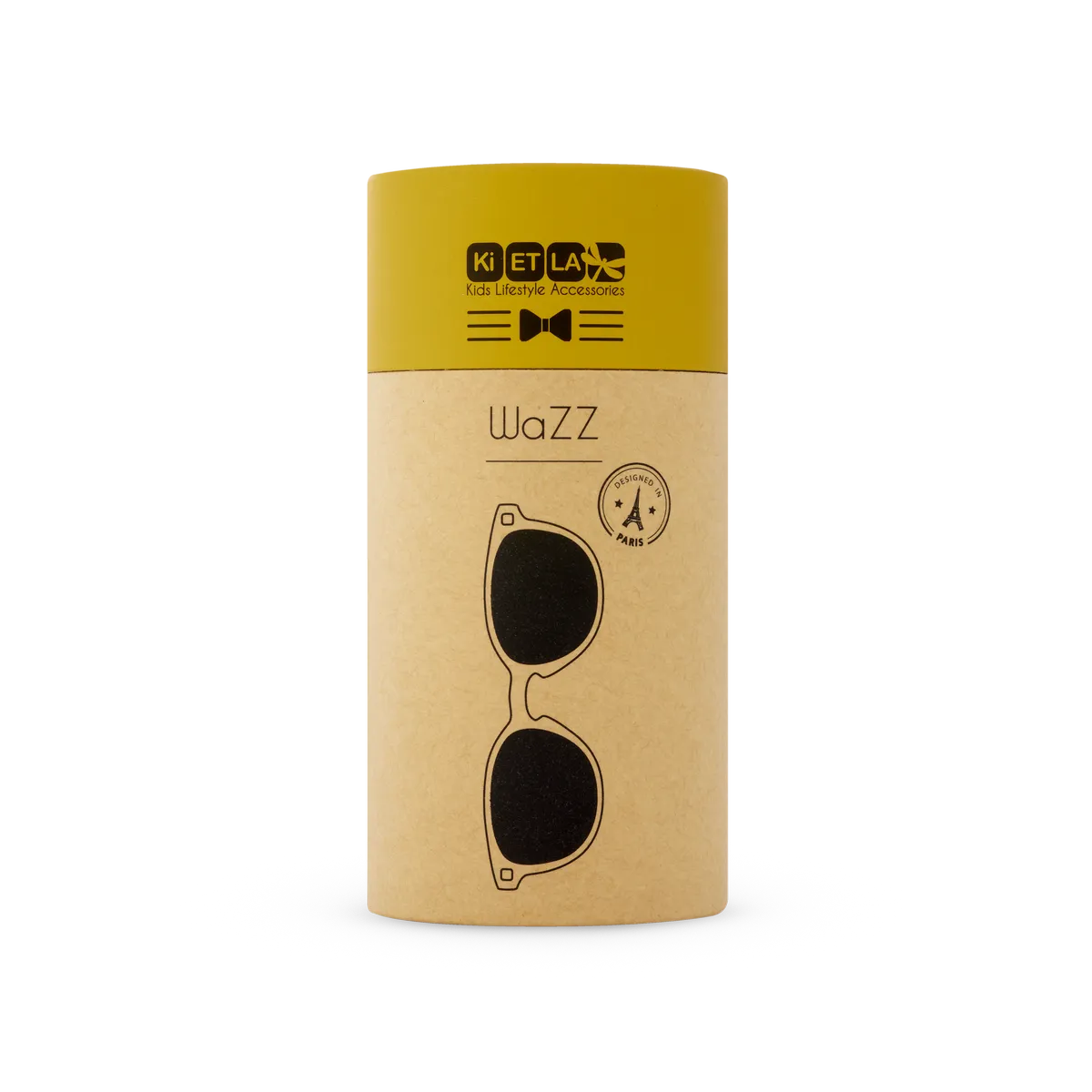 packshot lunettes de soleil enfant bébé wazz jaune moutarde