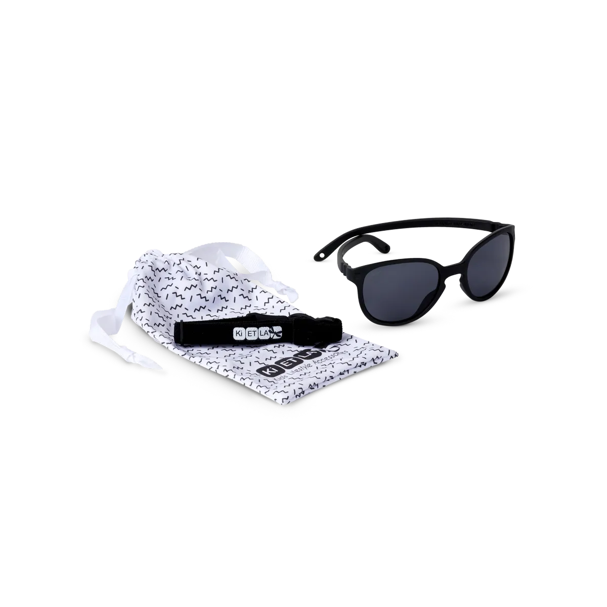 Packshot lunettes de soleil enfant bébé wazz noir